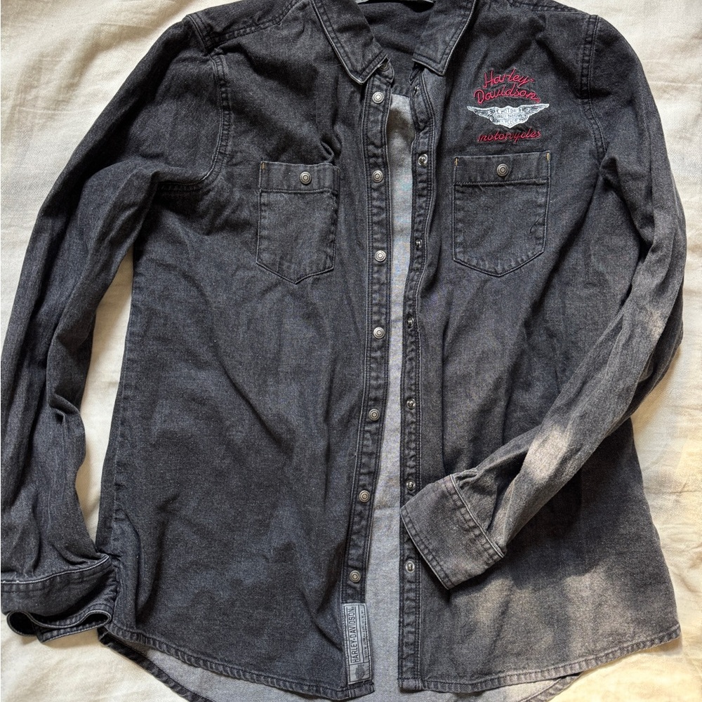 Harley-Davidson Charcoal Button-Up Shirt
